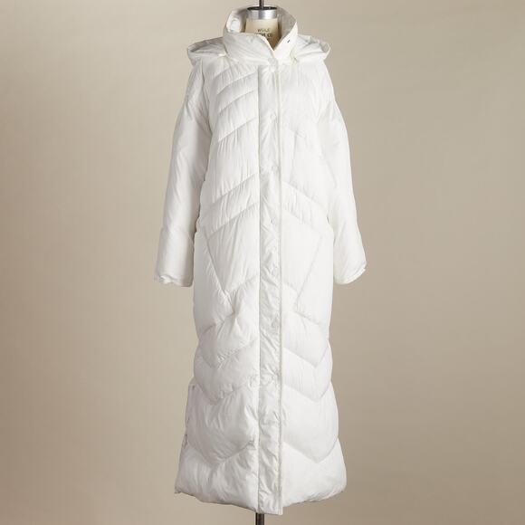 Sundance White Quilted Puffer Trench Coat Hooded Size XXL NWT - Picture 13 of 16